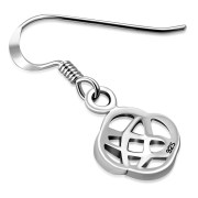Plain Silver Celtic Knot Dangle Earrings, ep267/h